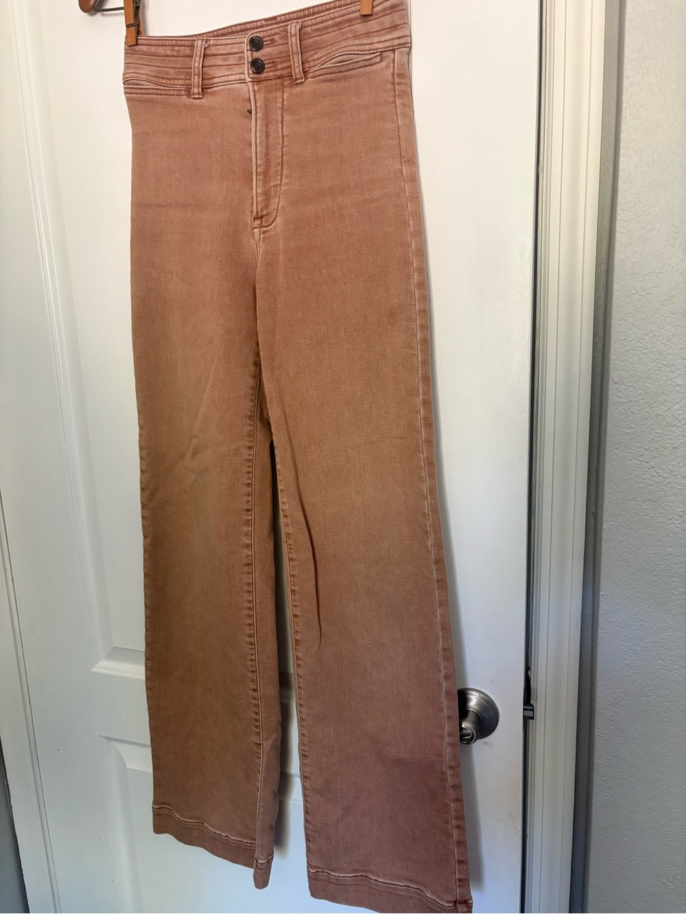 Faherty stretch terry harbor pant in Rúst color size 25 - Picture 1 of 6